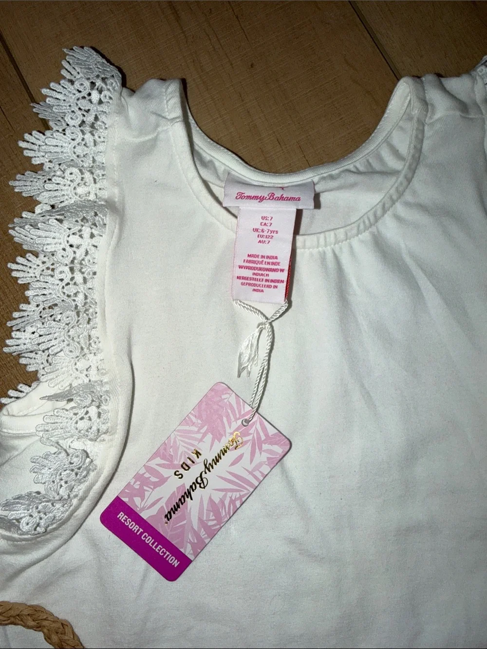 Tommy Bahama Girls Shell Print Wide-Leg Pants Outfit (matching purse & headband)